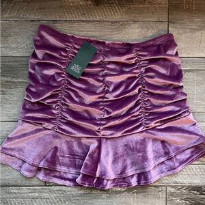 Wild Fable ruched y2k ruffle mini skirt
